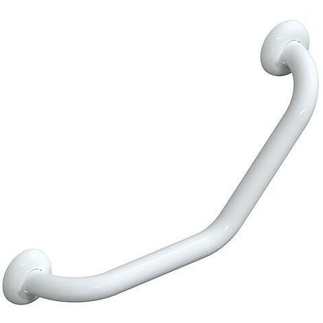 Poignée coudée Elida Classic 45° blanc brillant antibactérien LxHxP : 250x250x100mm