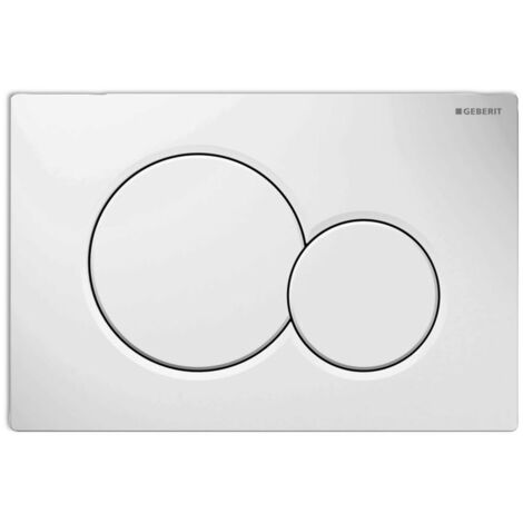 Plaque de commande WC rectangulaire en ABS – Finition chromée – Dimensions 24x16 cm – Plaque double touche pour réservoirs Geberit
