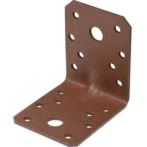 Raccord coudé pour charges lourdes avec moulure DURAVIS® 70 x 70 x 55 mm, matériau : Acier, galvanisé sendzimir, surface : brun (1/3)
