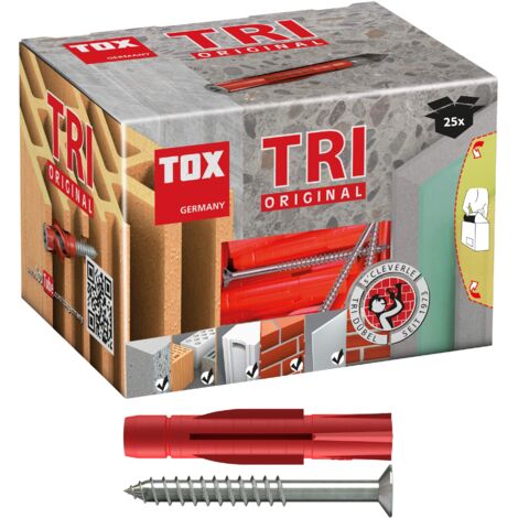 Cheville universelle Tri 8x51 mm + vis UE 25 pieces