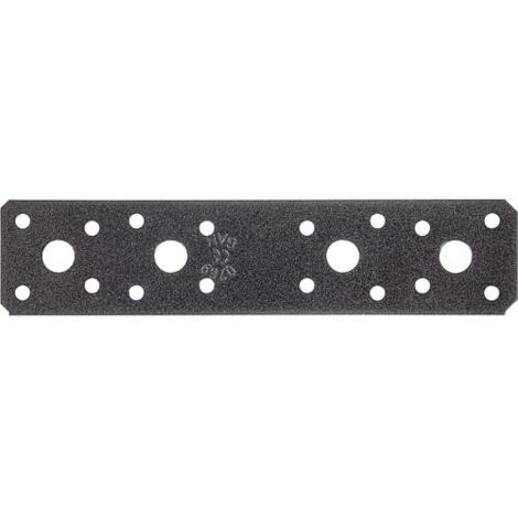 Raccord plat DURAVIS® 180 x 40 x 3,0 mm, matériau : Acier, galvanisé sendzimir, surface : noir-diamant (1/3)