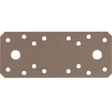 Raccord plat DURAVIS® 133 x 55 x 2,5 mm, matériau : Acier, galvanisé sendzimir, surface : beige nacré RAL 1035 (1/3)