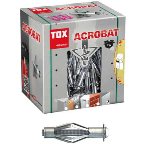 Cheville métal pour support creux Acrobat M6x37 mm