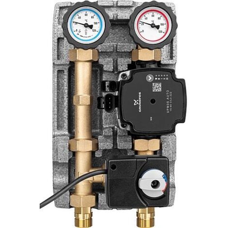 Banyo – Kit de circuit de chauffage DN20 (3/4') – Vanne mélangeuse 3 voies – Moteur mélangeur – Pompe Grundfos 230V – Débit max. 1200 l/h