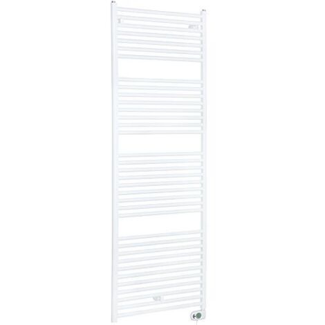 Seche serviette electrique Aluminium, type eCOOL ED digital 1000 Watt, blanc RAL 9010 (1/3)