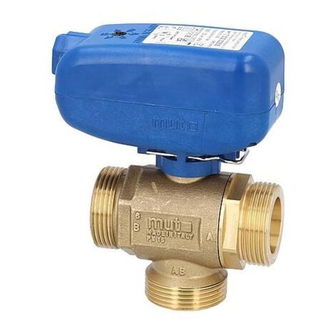Vanne à bille électrique MUT TMO XL 3 voies, commande SPST, 230 V, DN 32(1 1/4") FE (1/2)