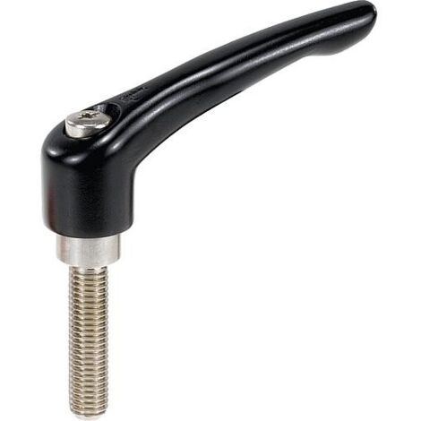Levier de serrage avec Filetage mâle M 8 x 20 Niro , (1/4)