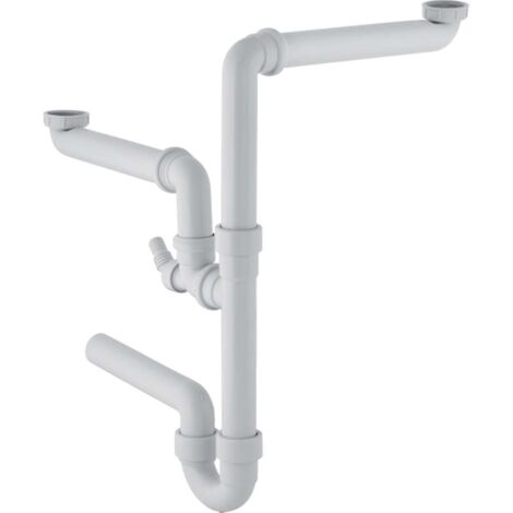 Siphon double Geberit 1 1/2" DN50 embout de tuyau Ø 19-23 mm inclus (1/3)