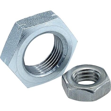 Écrous hexagonaux, forme basse B Cl.04 DIN 439 galvanisés M 5 conditionnement : 1000 (1/2)