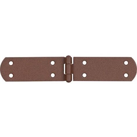 Charnière pour caisses DURAVIS® 195 x 35 x 2 mm, matériau : Acier, bleu zingué, surface : brun rouille (1/3)