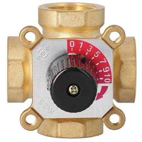 Melangeur 4-voies Easyflow, Type 4I DN25 (1") fem, Kvs 13 (1/2)
