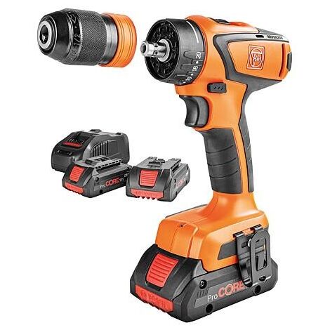 Perceuse-visseuse sans fil Fein ASCM 18 QSW AS, 18 V avec 3x batterie BOSCH 4,0 Ah ProCORE et chargeur (1/2)