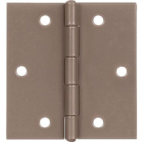 Charnière DURAVIS® 60 x 60 x 1 mm, carré, matériau : Acier, bleu zingué, surface : beige nacré RAL 1035, avec tige en acier (1/3)