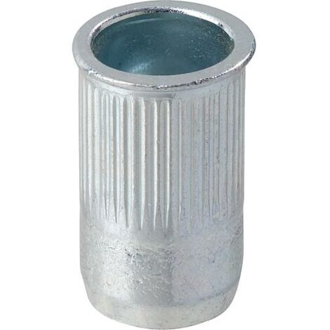 Techman 40 écrous M6 à sertir acier avec tête plate