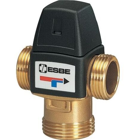 Mitigeur thermostatique, type VTA322, régulation de température 20-43 degrés Celsius, KVS 1,6, GZ 1 pouce
