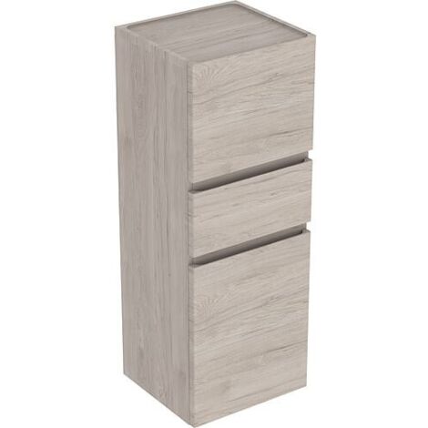 Armoire haute Geberit Renova Plan 2 portes, 1 tiroir, 390x1050x360 mm noyer hickory clair (1/2)