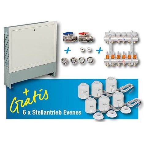 Collecteur de chauffage au sol pour 6 circuits de chauffage + cadeau offert (1/5)