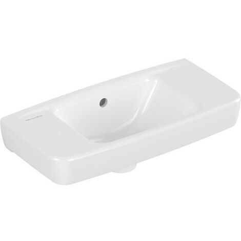 Lave-mains Villeroy & Boch NEWO carré 500x155x240 mm, trou robinet gauche et droite pré-perforé