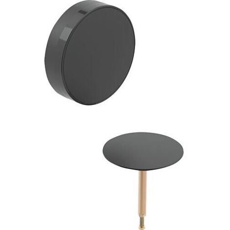 Geberit – Kit de finition pour vidage de baignoire d52 – Commande rotative – Couleur noir mat – Avec bouchon et kit de fixation