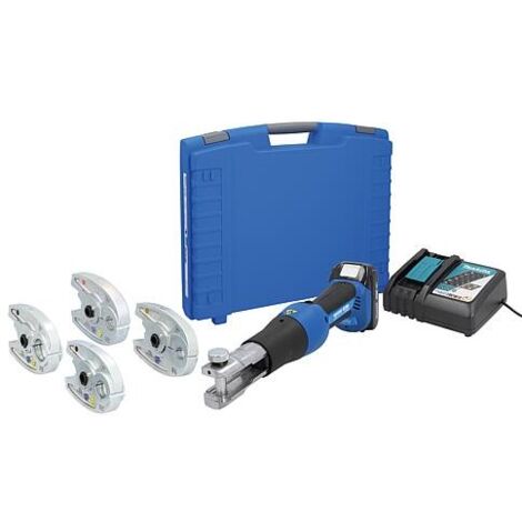Uponor – Sertisseuse sans fil Mini2 – 4 mâchoires KSP0 pour diamètres 16-20-25-32 mm – Force de pressage 15 kN – Charge rapide 15 min