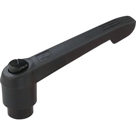 Levier de serrage avec Filetagefemelle M 6 poignee en plastique , (1/2)