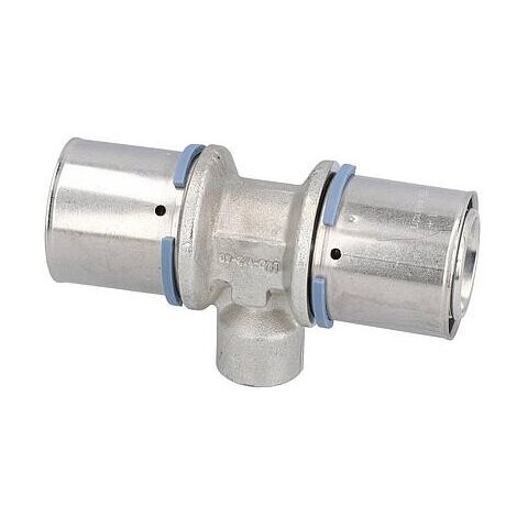 Pièce en T à sertir S Uponor Ø40mm-DN15 (1/2")-Ø40mm Femelle (1/3)