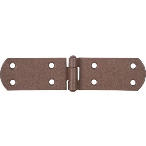 Charnière pour caisses DURAVIS® 156 x 35 x 2 mm, matériau : Acier, bleu zingué, surface : brun rouille (1/3)