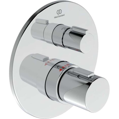 Thermostat de douche encastré Ideal Standard Ceratherm T100, rosace Ø 163 mm chromé (1/5)