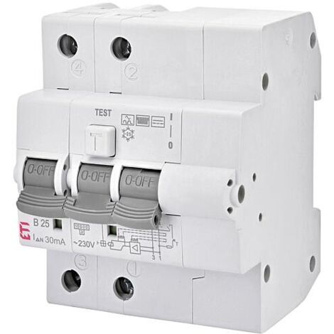 Disjoncteur Différentiel Type B 63A 30mA 4P - Haute Protection AC/DC, Parfait Pour Bornes De Recharge Voiture & Installations Solaires