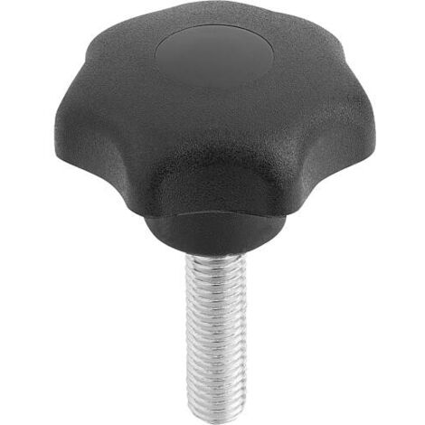 Poignee etoile avec boulon fileté M6 x 40 forme L (1/3)