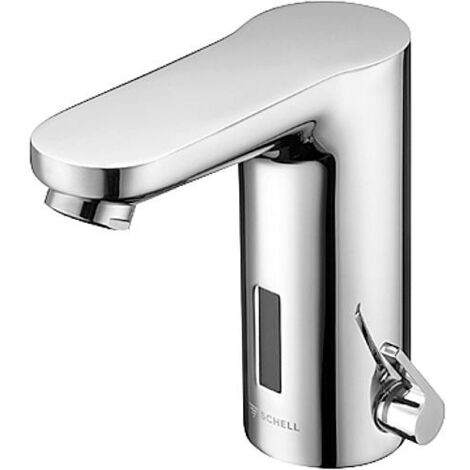 Mitigeur lavabo Schell CELIS E HD-M sur secteur saillie 130 mm chrome (1/4)