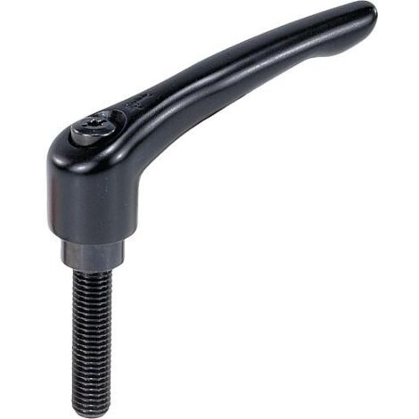 Levier de serrage avec Filetage mâle M 6 x 40 , (1/4)