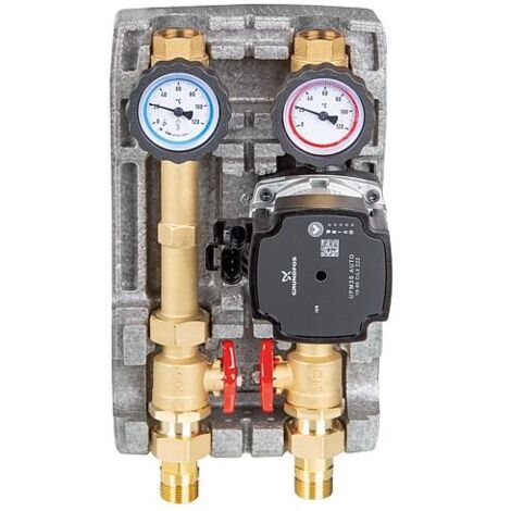 Kit de circuit de chauffage Easyflow DN20 non mélangé, circuit de compteur de chaleur avec pompe Grundfos UPM3S AUTO 15-60