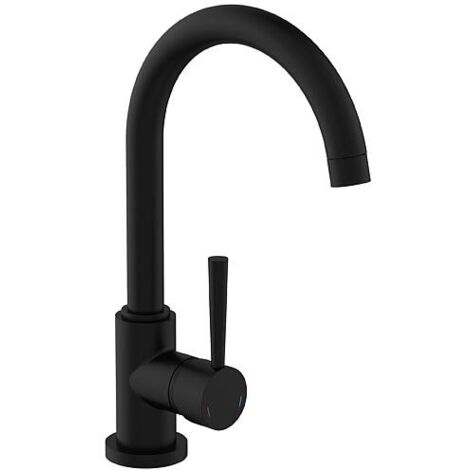 Mitigeur d’évier Malleo Bec orientable, Saillie 185 mm noir mat (1/5)