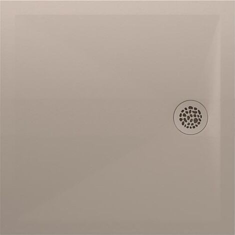 Receveur de douche Ciron fonte minérale chanvre 800x23x800 mm (1/5)