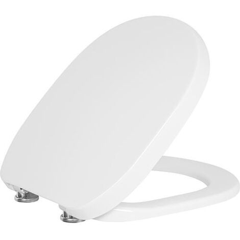 Abattant WC Vacacai, blanc softclose, en duroplast charnière en inox (1/5)