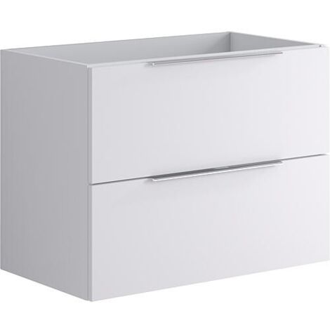 Meuble sous-vasque Kasari blanc brillant, 2 tiroirs, 795x600x455mm (1/3)