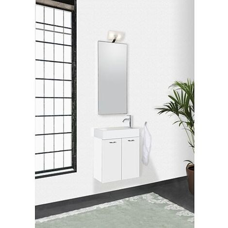 Ensemble de meubles de salle de bains ENISAR Série MAS blanc brillant (1/5)