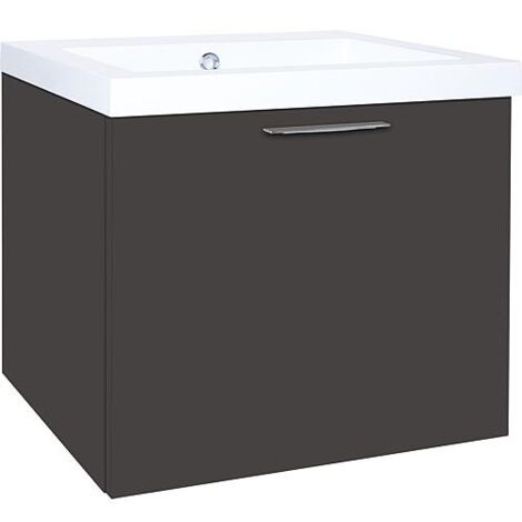 WTU+WT en fonte minérale EKRY anthracite mat 1 tiroir 610x550x510mm (1/3)