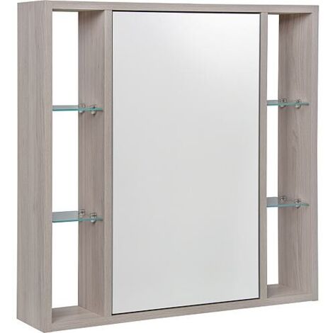 Armoire à glace Lucky avec côtés ouverts et 1 porte, avec E-Box, 740x750x160mm (1/5)