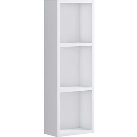 Armoire haute Kasari ouverte, blanc brillant, 300x900x170mm (1/2)