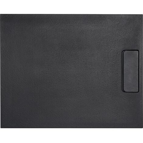 Receveur de douche Douron 1200 x 35 x 900 mm avec structure en pierre fonte minérale noir mat, écoul. 52 mm (1/3)