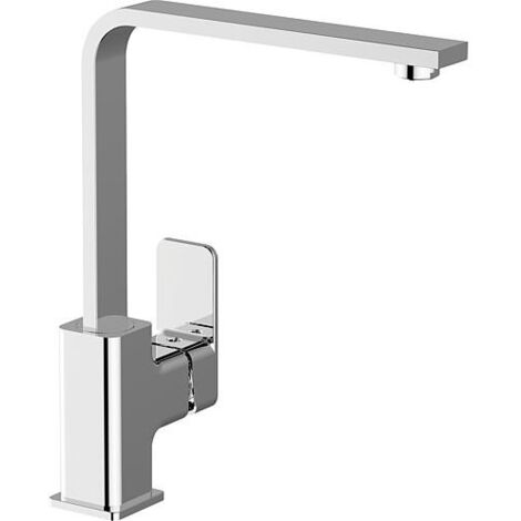 Mitigeur d’évier Nevado carré avec bec orientable, saillie 207 mm, chromé (1/2)