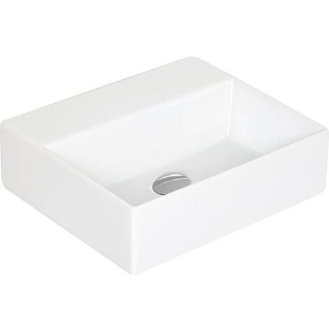Vasque Elayla sans trou de robinet en céramique, blanc 420x130x350 mm (1/3)