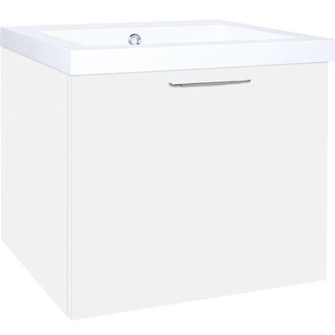 WTU+Fonte minérale EKRY blanc mat 1 tiroir 610x550x510mm (1/3)