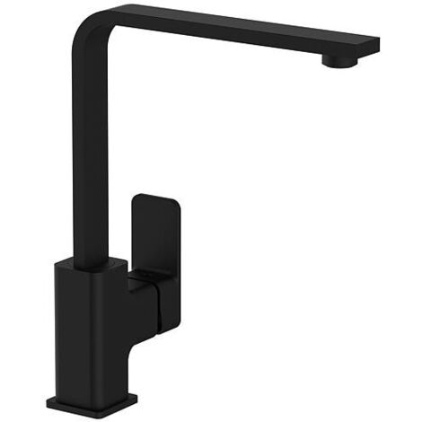 Mitigeur d´évier carré avec bec orientable Nevado, saillie 207 mm, noir mat (1/2)
