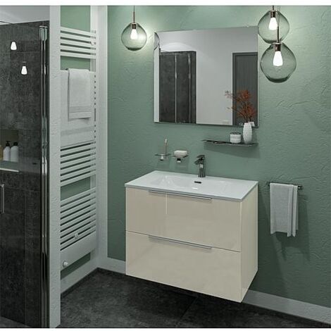 Kits de meubles de salle de bain BALI taupe brillant 2 tiroirs largeur 810 mm (1/5)