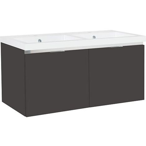 WTU+WT en fonte minérale EPIC anthracite mat 2 tiroirs 1210x580x510mm (1/5)