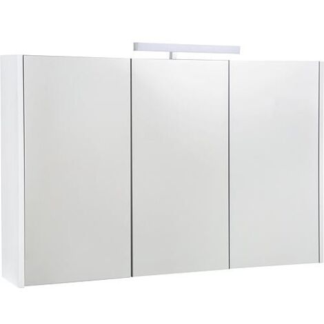 Armoire à glace MIRRÓ avec éclairage LED, 100x70x16cm, chêne argenté