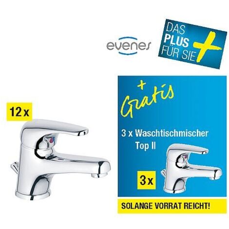 Mitigeur de lavabo Top II, saillie 118 mm chromé avec levier fermé 12+3 pièces (1/2)